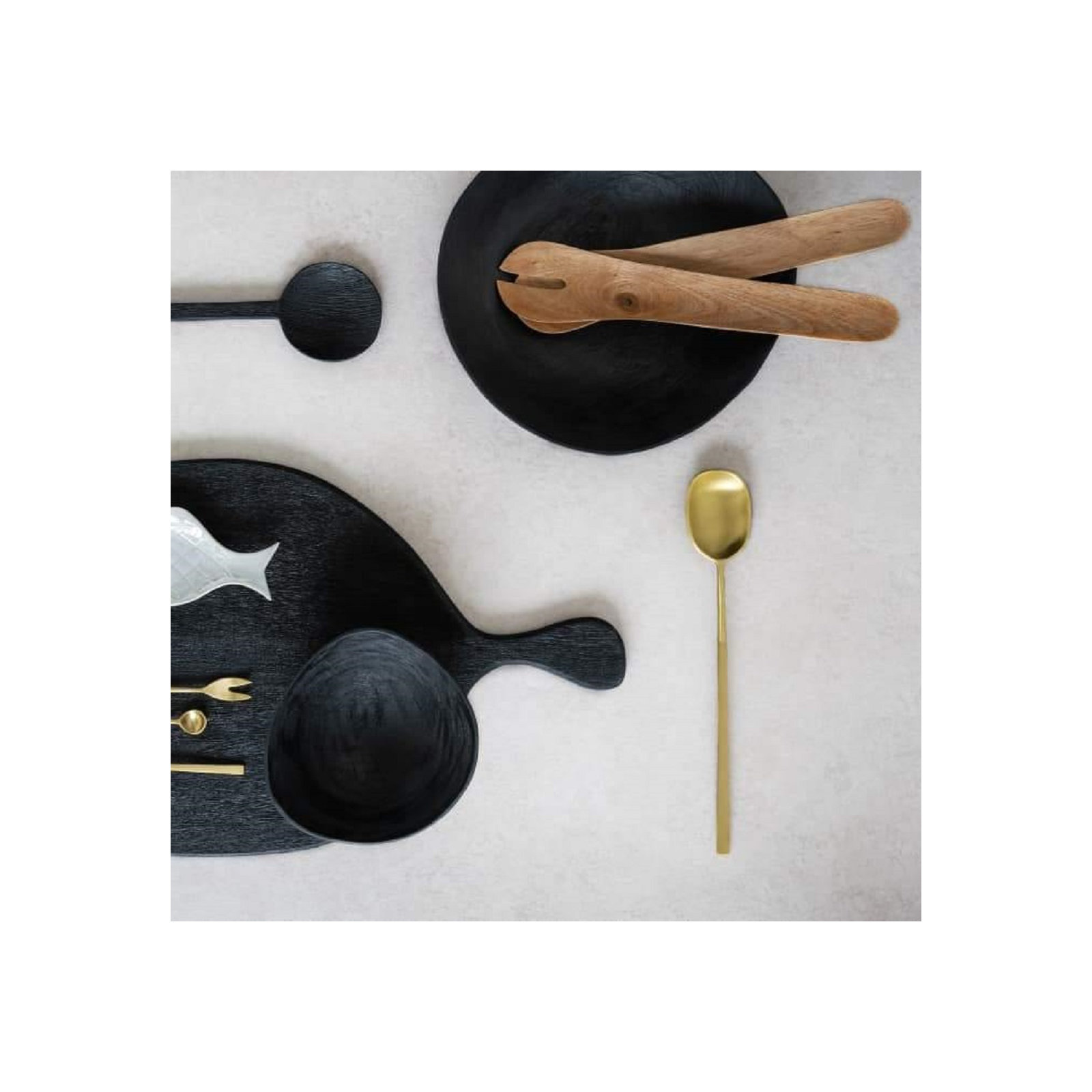 Saverne Abstract Wood Condiment Server