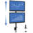 Height Adjustable 2 Screen Monitor Stand