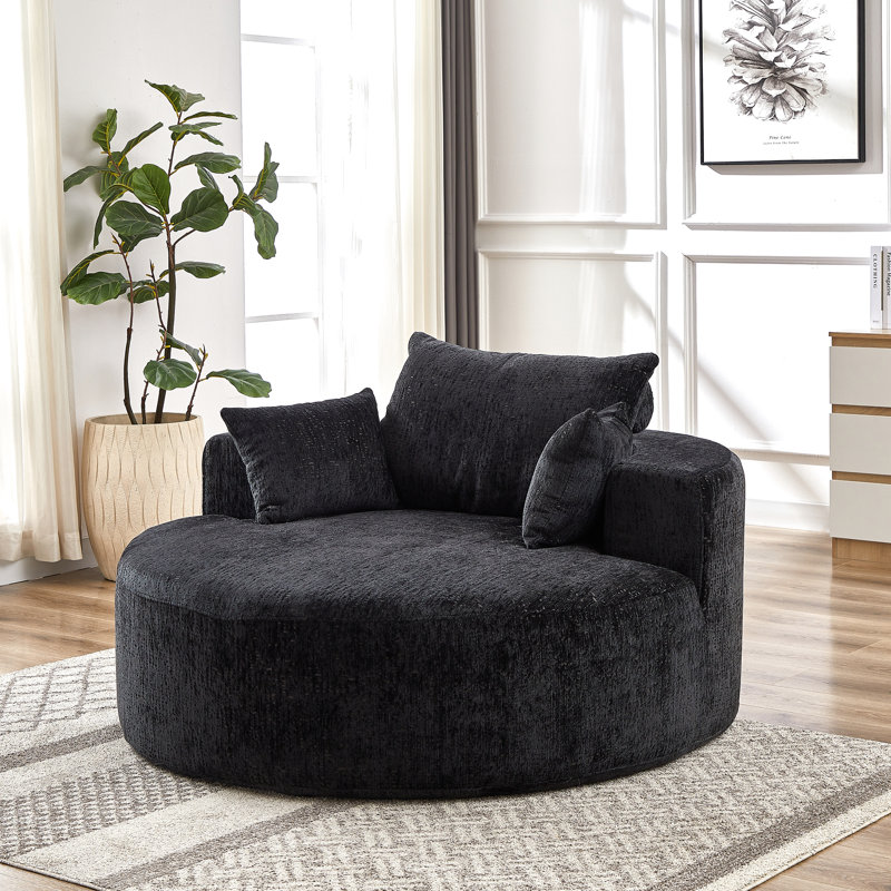 Fauteuil-lit en chenille de 55 po sans assemblage requis, pour salon, chambre à coucher, salon, zones de projection
