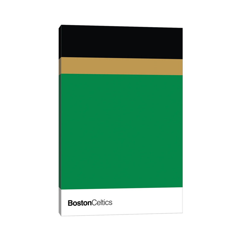 Boston Celtics Basketball by Avesix - Wrapped Canvas Print, 101.6cm H x 66.04cm W x 1.91cm D