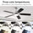 Sofucor 52" 5-Blades Standard Ceiling Fan with LED Lights and Remote Control-Nova-848944194