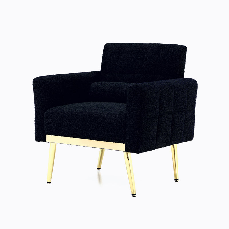 Méridienne capitonnée de 30 po de largeur, Tissu bleu foncé