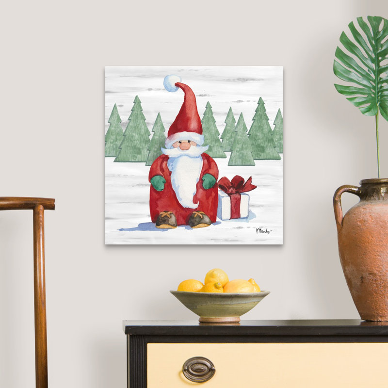 Gnome Town I - peinture sur toile tendue, Toile tendue, H 20 po x l 20 po