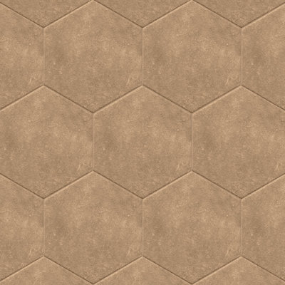 Carreau de porcelaine hexagonal fait à la main 9 x 10
