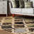 4' X 6' Quatrefoil Power Loom Distressed Stain Resistant Area Rug