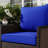 4 Navy Blue Cushion And Pillow For Patio Chairs, Relaxing Outdoor Seating Furniture , Blue, Comfortable Experience