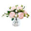Silk Peonies In Glass Vase Arrangement-1820202365