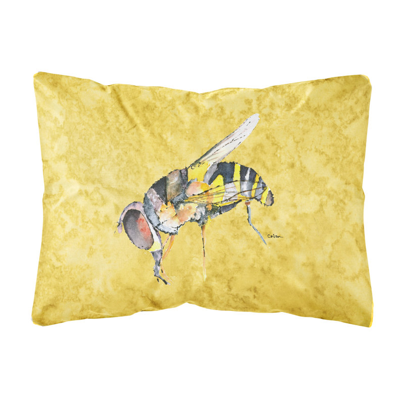 Coussin décoratif intérieur/extérieur jaune abeille
