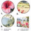 Hibiscus rose et vert, harmonie tropicale, fleurs II - art mural floral en métal-352302276