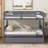 58" W Solid Wood Bunk Bed with Trundle and Convertible Design -134682271