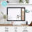 Thomas Martha Stewart Magnetic Dry Erase Monthly Calendar and Cork Board Combo with Included Marker, Magnets-89798291