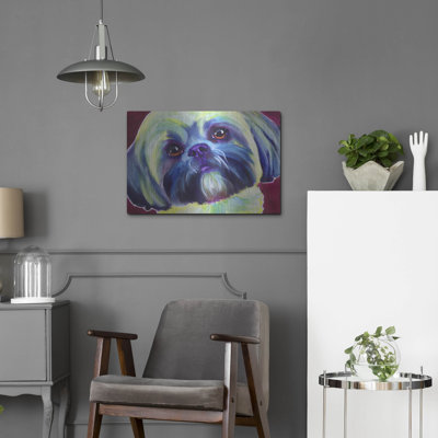 Red Barrel Studio «Lhasa Apso - Sadie» par Dawg Painter, art mural en métal
