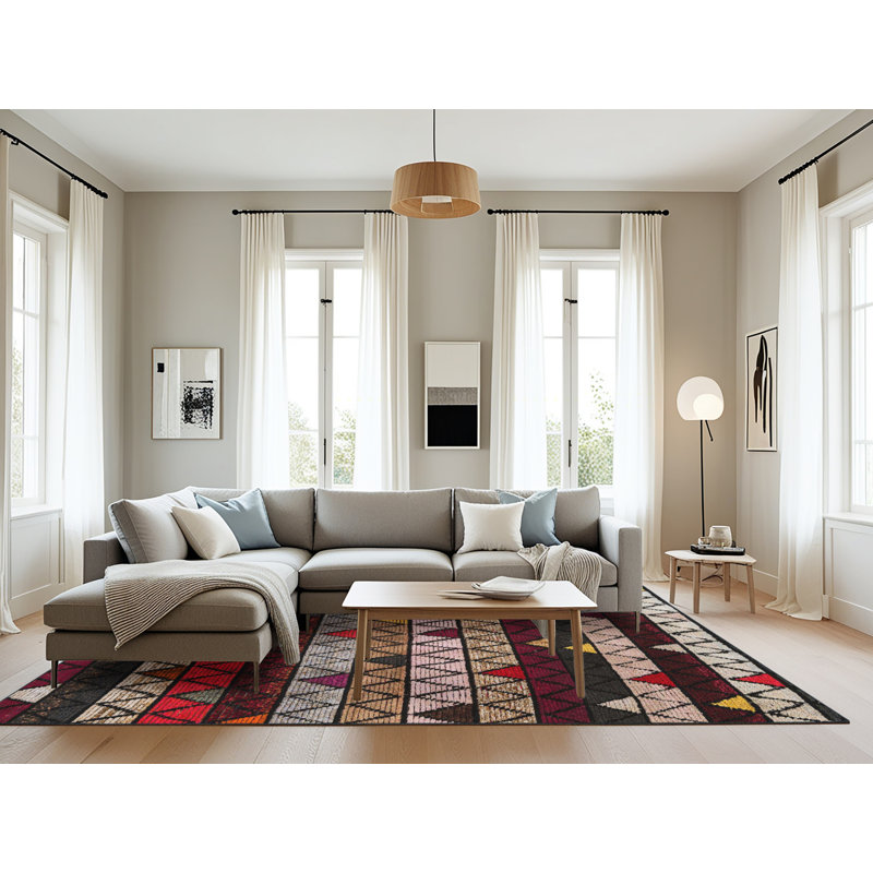 Abstract Indoor Rug, Rectangle 8' x 12'