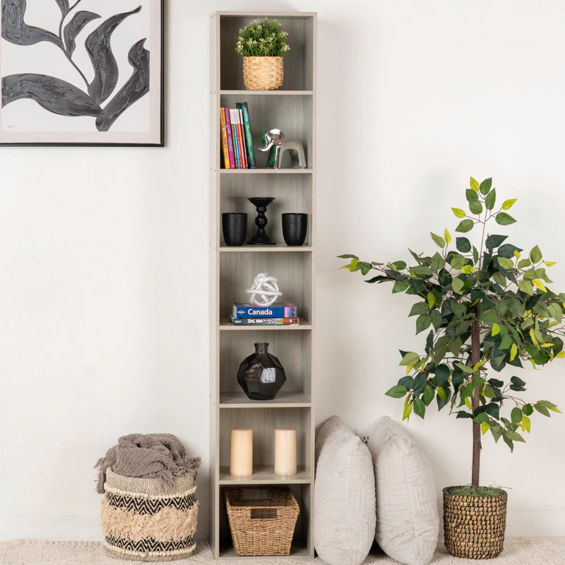 Bibliothèque de coin élégante à 7 tablettes
