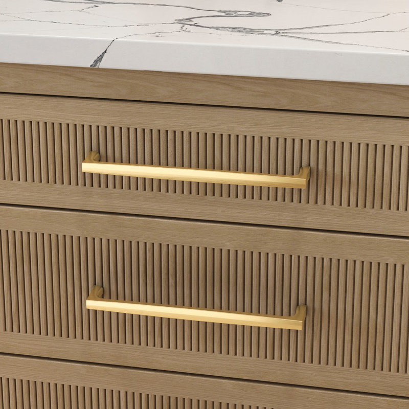 4957 Palm Springs Pull, Satin Brass