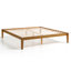 Cadre de lit plateforme moderne Bilal 40,6 cm (16 po) de hauteur en bois massif, assemblage à tenon et mortaise, montage sans outil, jaune-brun-30790208-30790209
