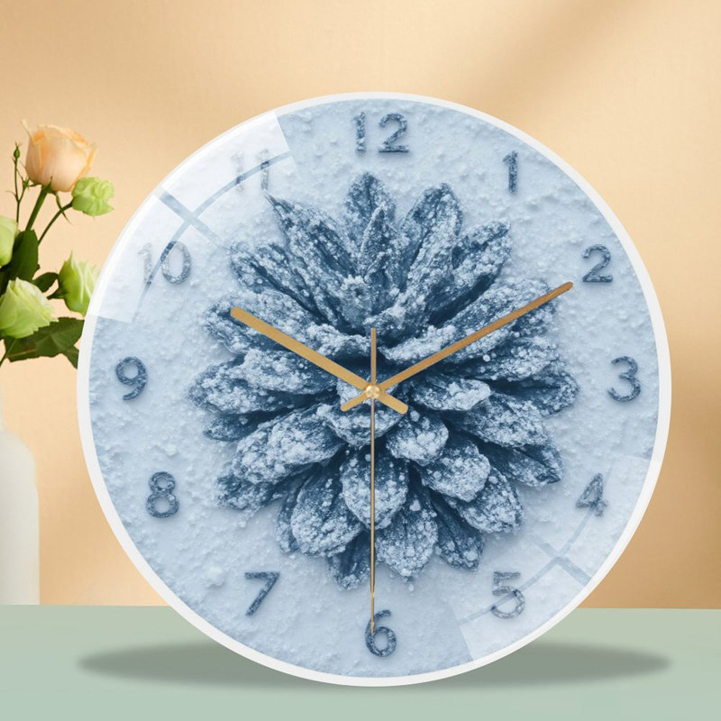 Horloge murale en verre 12 po