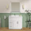 Meuble-lavabo de 36 po sans lavabo supérieur, base d'armoire seulement, rangement de salle de bain avec 2 tiroirs, conception à deux portes, imperméable, résistant aux taches, non assemblé-118473477