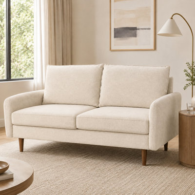 Cococon 70'' Mid-Century Velvet Loveseat Sofa for Small Spaces with Pocket Spring Seat and Solid Wood Frame