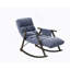 Chaise berçante pliante décontractée rembourrée, chaise berçante de salon réglable à haut dossier et repose-pieds, poches latérales placées dans le balcon du salon-348546599