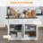 Rolling Kitchen Island With Storage, Portable Kitchen Cart With Stainless Steel Top, 2 Drawers, Spice, Knife And Towel Rack And Cabinets-831527901