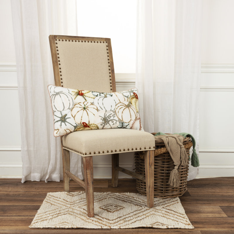 Embroidered Cotton Throw Pillow