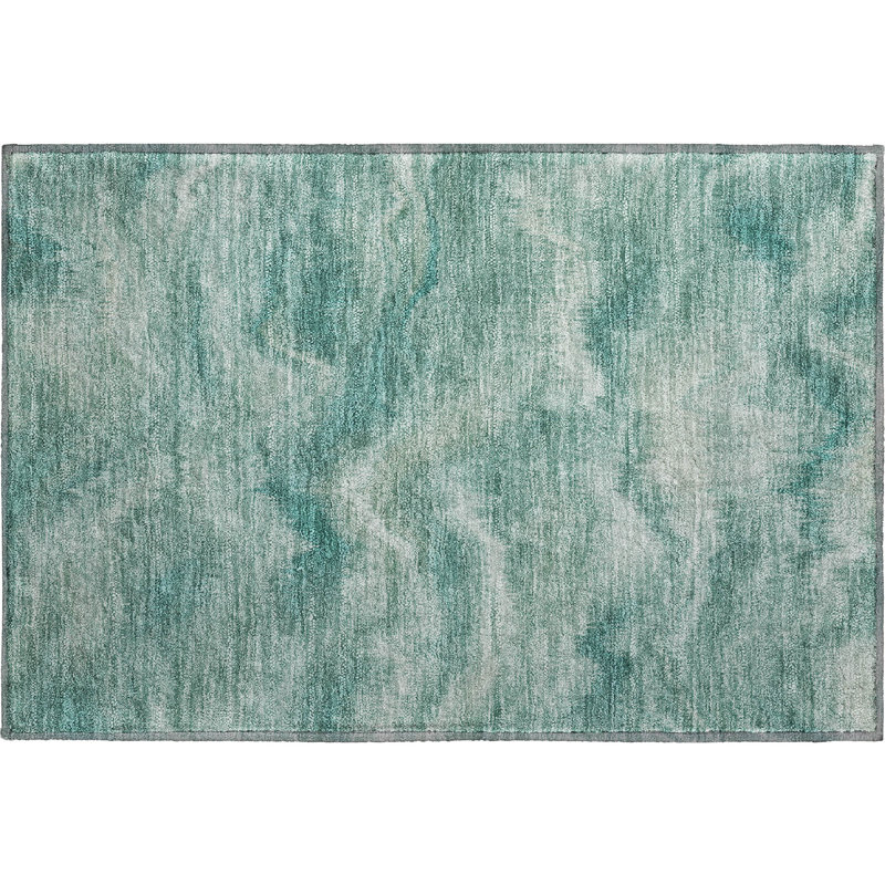 Tapis lavable à la machine de qualité supérieure Mayfield AMF2095, Sarcelle, 5 pi x 7 pi 6 po