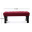 Banc en tissu rouge avec capitonnage à boutons classique et coutures en losange pour un décor élégant-786902483