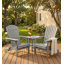 Ensemble de 2 chaises Adirondack pliantes en bois massif pour patio, porche, pelouse et jardin, gris