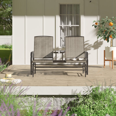Outdoor Rocking Metal Chair by Beachcrest Home