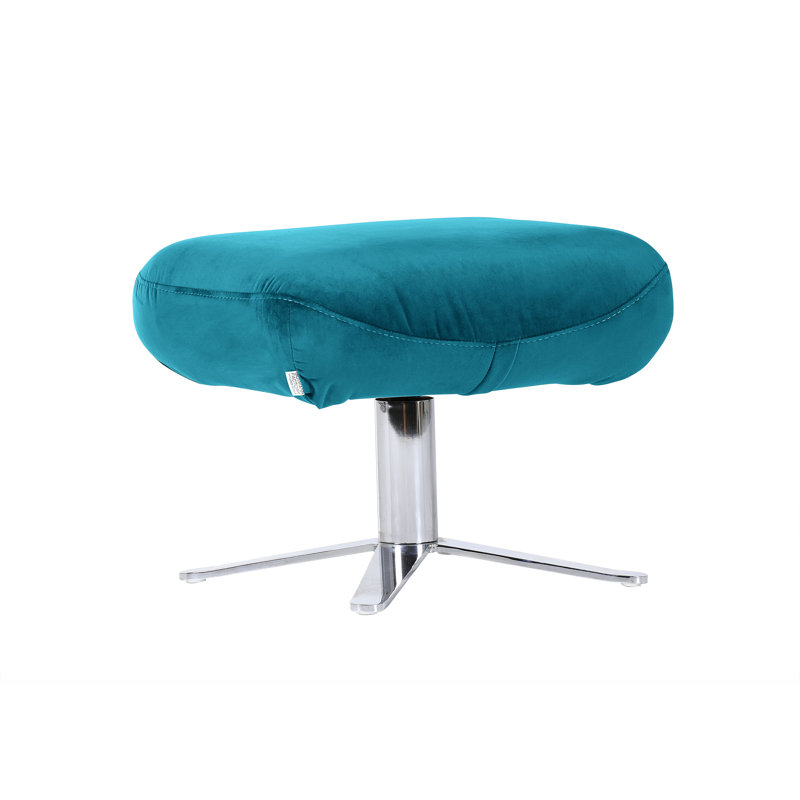55cm Wide Rectangle Solid Colour Standard Ottoman, Turquoise