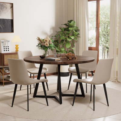 Mid Century Round Dining Table Sets