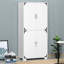 Armoire de rangement autoportante, armoire de cuisine avec porte et tablettes de rangement