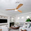 Hot Ventilateur de plafond moderne de 52 pouces avec moteur à courant continu réversible à télécommande 3 pales à intensité variable 3 couleurs-121071164-121071165