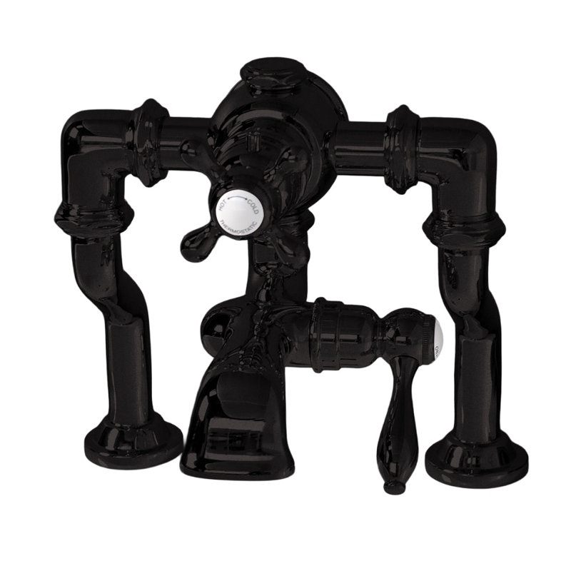 Robinet de baignoire thermostatique Offset, Unlacquered Oil Rubbed Bronze