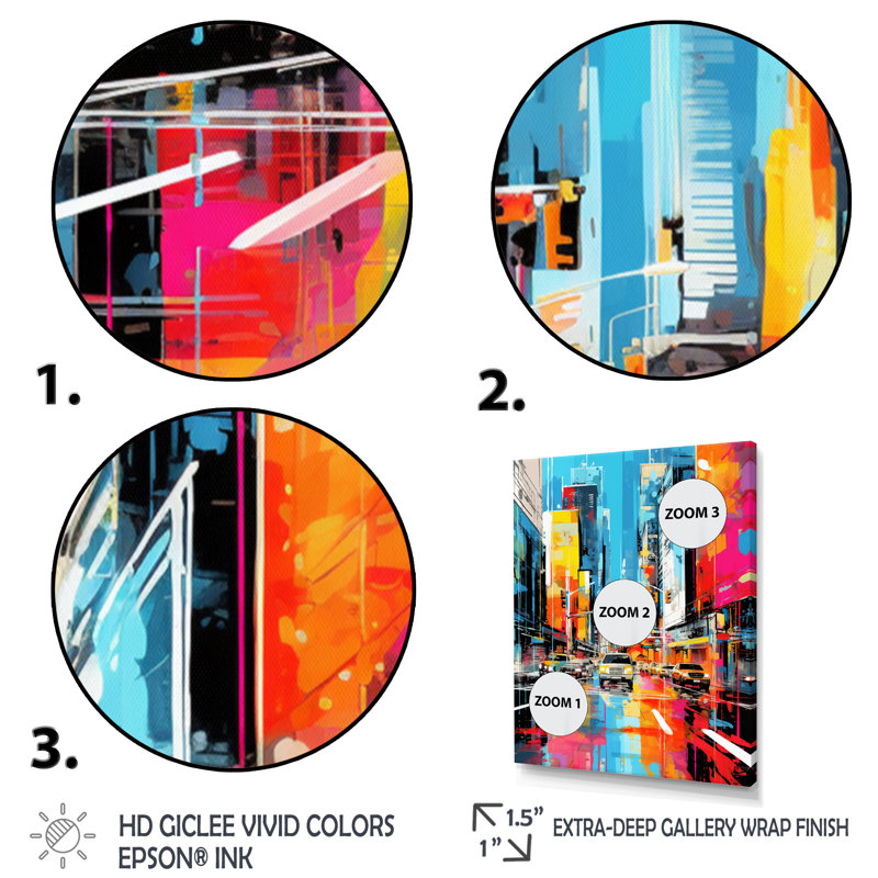 «Leihlani City Berlin Popart II», reproduction sur toile, H 40 po x l 30 po x P 1,5 po, Toile tendue
