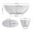 61" Premium Solid Surface Deep Soaking Bathtub