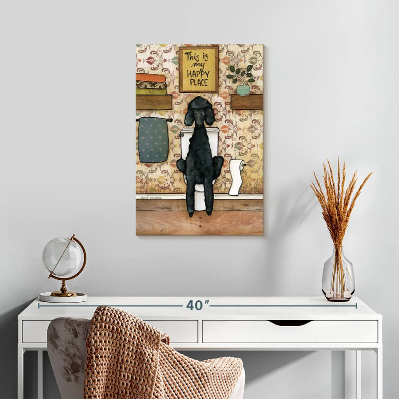 Brampt Happy Place Poodle, 24" H x 16" W