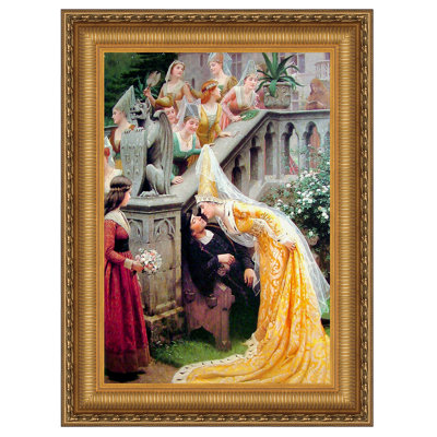 Alain Chartier by Edmund Blair Leighton - Single Picture Frame Print on Canvas