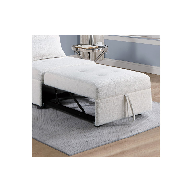 Canapé-lit en sherpa capitonné l 44 po x P 32 po x H 34 po Kanepe