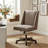 Upholstered Swivel Task Chair with Nailhead Trim-895862023