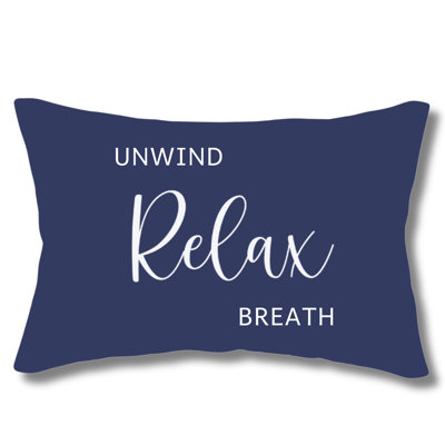 Relax - Decorative Pillow Cover With Elegant Typography Indoor / Outdoor Pillow