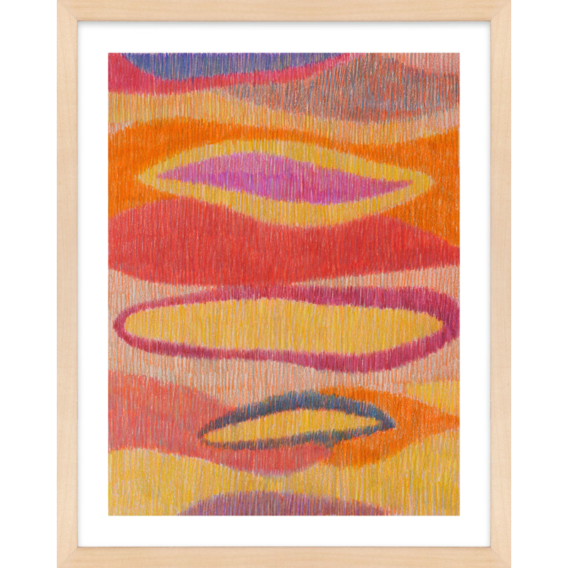 Merengue par Jacques Pilon - peinture encadrée, H 20 po x l 16 po, Encadrement brun