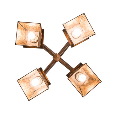 Rustic Lodge 4 - Light Dimmable Geometric Chandelier
