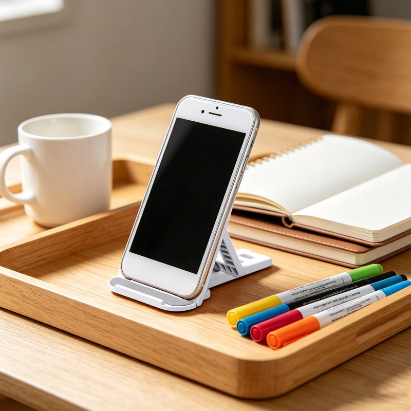 Support de levage réglable pour support de téléphone, White