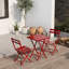 Ensemble bistro 3 pièces de terrasse et chaises pliables-670832652