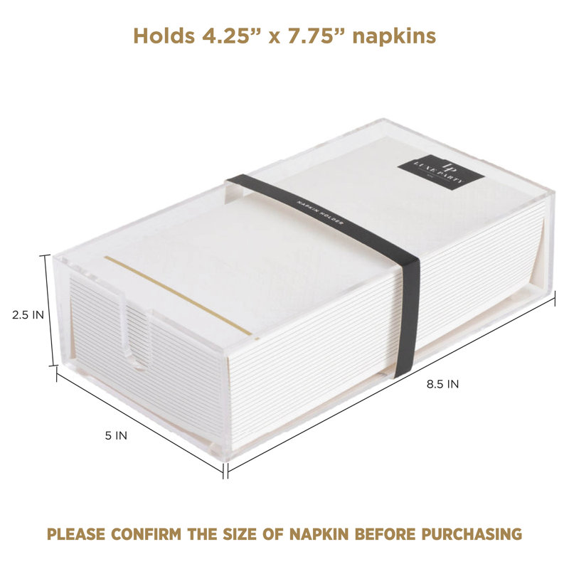 Porte-serviette en acrylique, H 2,44 po x l 5 po x P 8,74 po