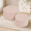 Ensemble de 2 poufs cylindriques rembourrés pour salon-1640018550
