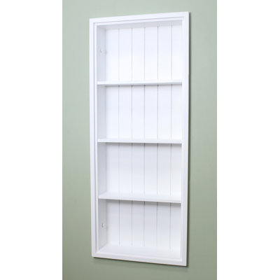 14X36 Recessed Sloane Wall Niche With Beadboard Back And Three Shelves