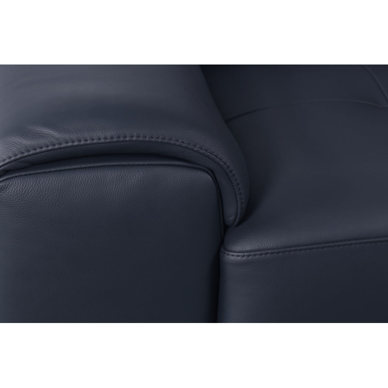 Tourad Upholstered Armchair, Blue Leather Match